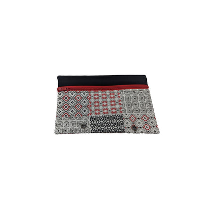 Trousse pour classeur "Mosaïque" noir et rouge