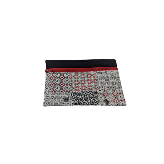 Trousse pour classeur "Mosaïque" noir et rouge