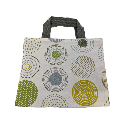 Mini tote bag "Green Circles"