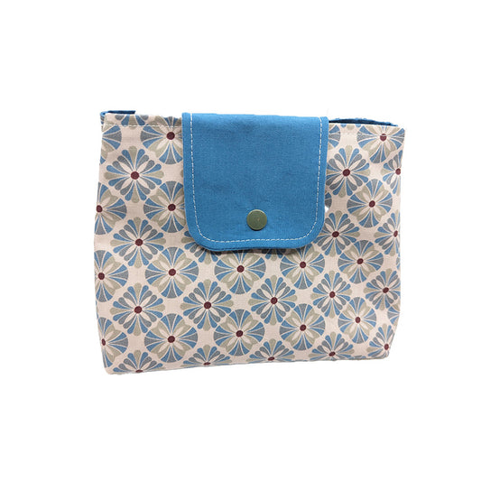 Trousse à grande ouverture "Rosaces bleues"