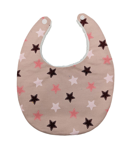 Bavoir rond "Pink stars" - 6 à 18 mois