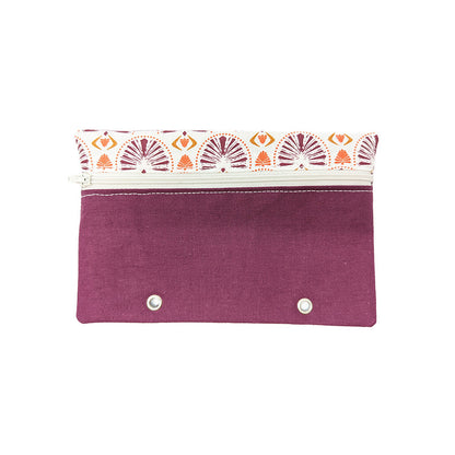 Trousse pour classeur "Aztèque" prune