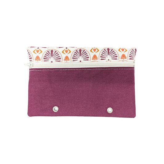Trousse pour classeur "Aztèque" prune