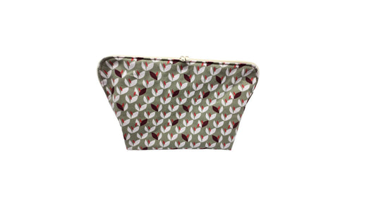 Maxi-trousse "Fleurs blanches et bordeaux"