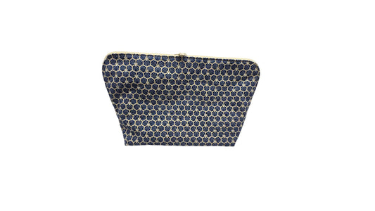 Maxi-trousse "Fleurs japonaises" bleue marine