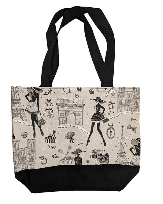 Sac bicolore zippé "Paris"