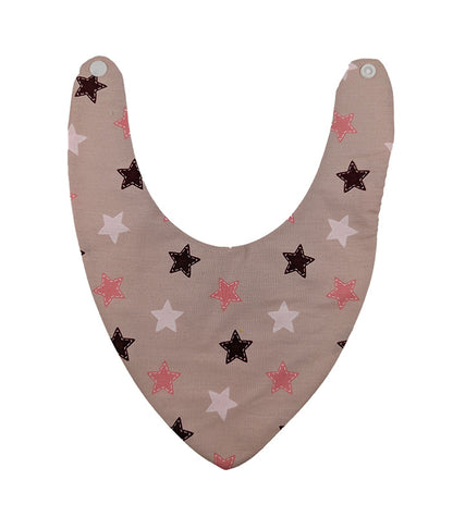 Bavoir bandana "Pink stars" - 6 à 18 mois