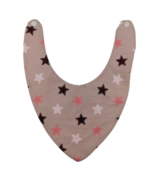 Bavoir bandana "Pink stars" - 6 à 18 mois