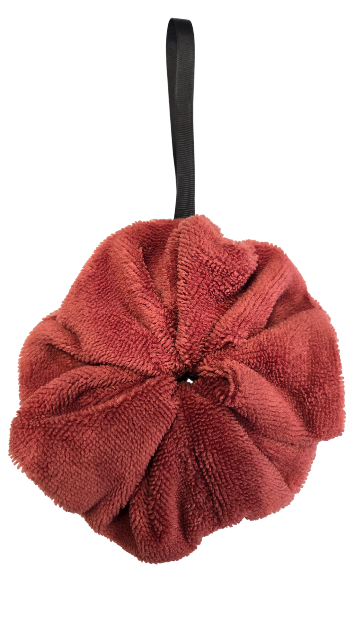 Fleur de douche en éponge douce cuivre