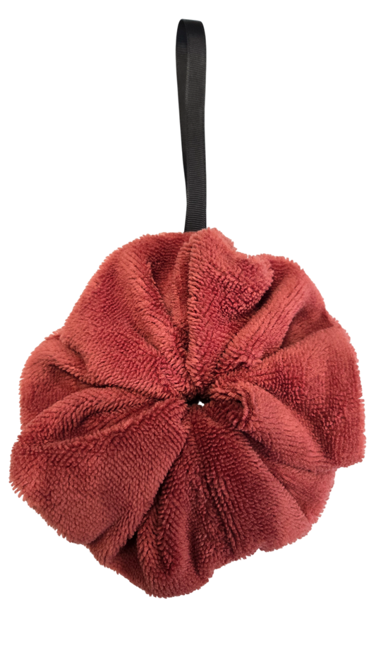 Fleur de douche en éponge douce cuivre