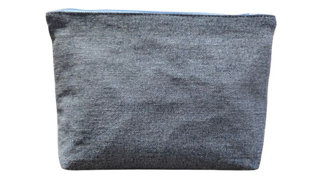 Pochette en jeans avec broderie fleur