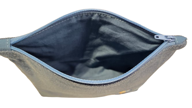 Pochette en jeans avec broderie fleur