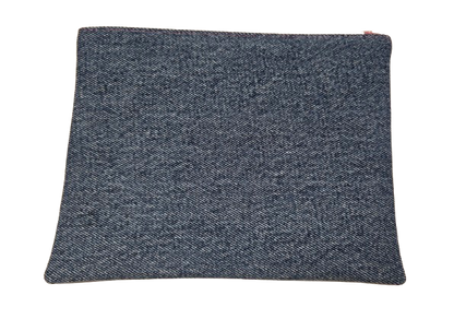 Pochette en jeans avec broderie "Good Vibes"