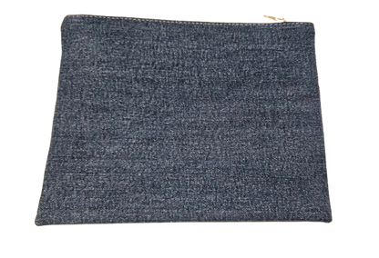 Pochette en jeans avec broderie "Coeurs roses"