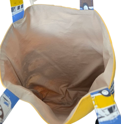 Tote bag "Combi" bleu et jaune