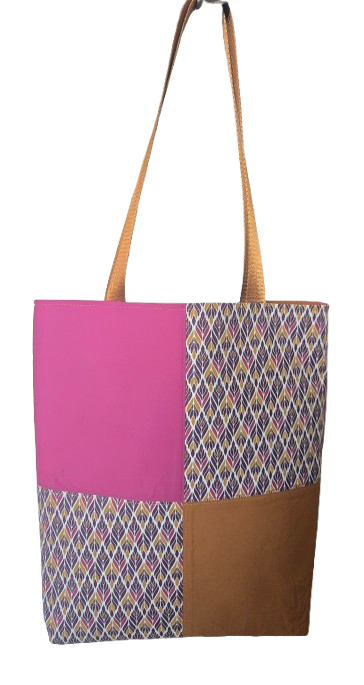 Tote bag "Plumettes violettes"