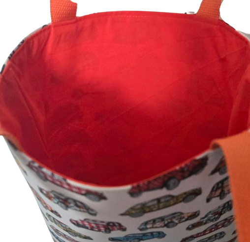 Tote bag "Coccinelles" orange