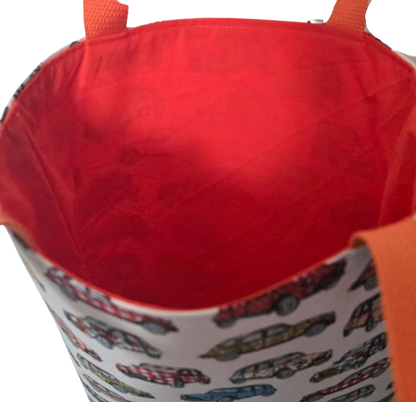 Tote bag "Coccinelles" orange