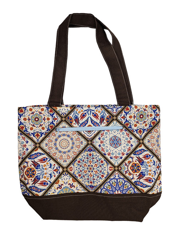 Sac bicolore zippé "Vitrail"
