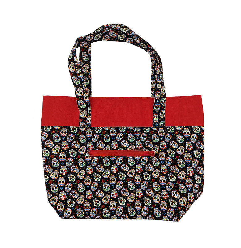 Sac bicolore pression aimantée "Red Sculls"
