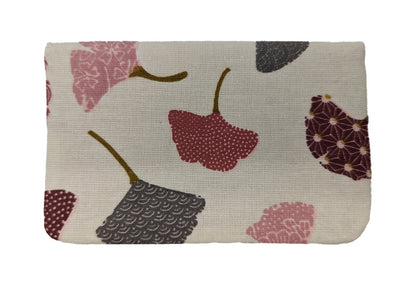 Porte-monnaie double à pressions Ginkgo rose