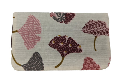 Porte-monnaie double à pressions Ginkgo bordeaux