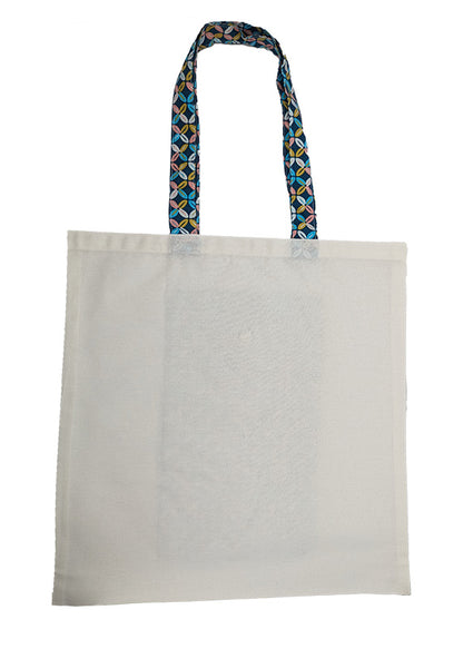 Sac pliable blanc et bleu