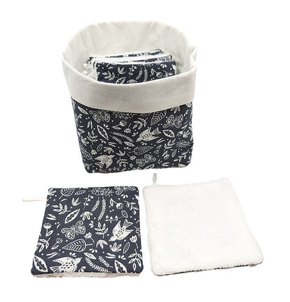 Panier à lingettes "Oiseaux blancs"