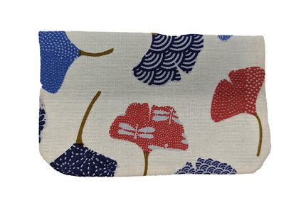 Porte-monnaie double à pressions Ginkgo bleu