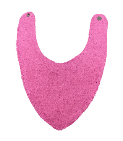 Bavoir bandana rose et gris - 6 à 18 mois
