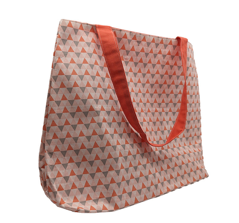 Sac à pressions "Triangles" corail