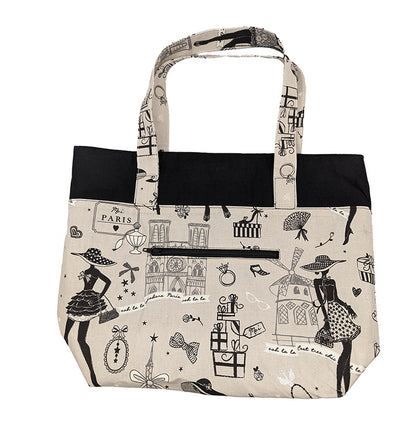 Sac bicolore pression aimantée "Paris"
