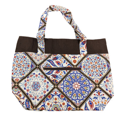 Sac bicolore pression aimantée "Mosaïque Vitrail"
