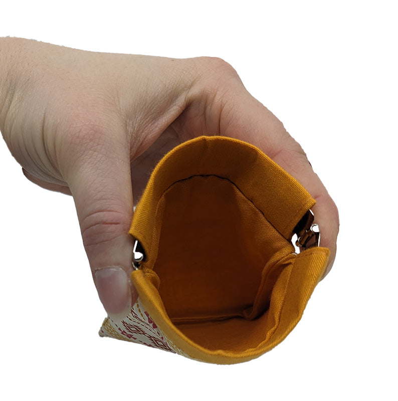 Porte-monnaie clic-clac "Aztèque" jaune