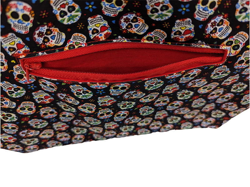 Sac bicolore pression aimantée "Red Sculls"