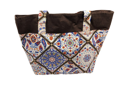Sac bicolore pression aimantée "Mosaïque Vitrail"