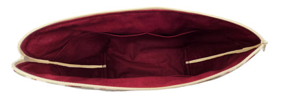 Maxi-trousse "Fleurs blanches et bordeaux"