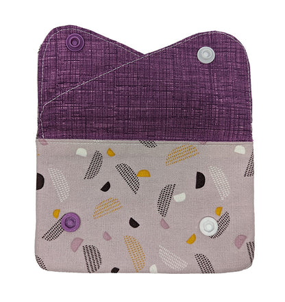 Porte-monnaie double à pressions violet