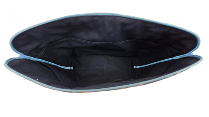 Maxi-trousse "Géométrique" bleue
