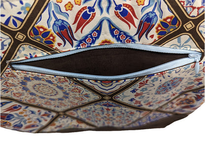 Sac bicolore zippé "Vitrail"