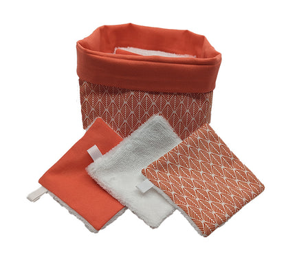 Panier à lingettes orange