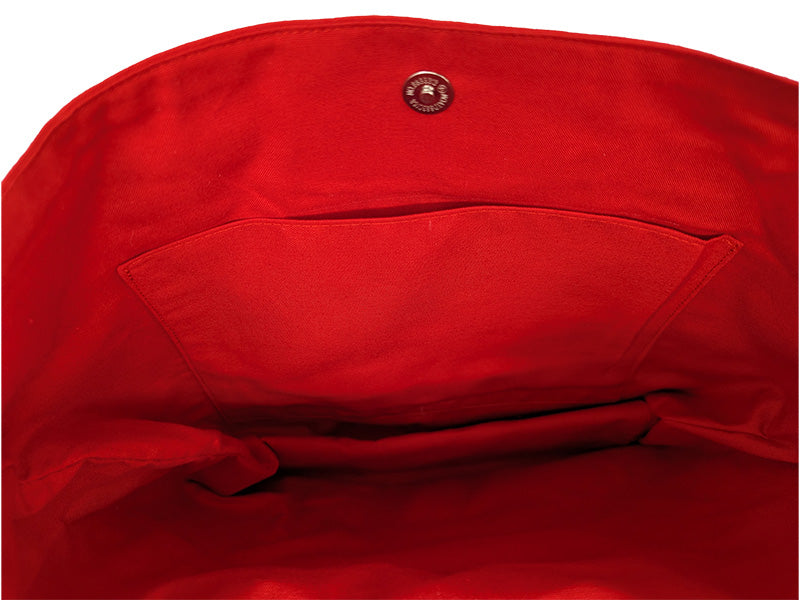 Sac bicolore pression aimantée "Red Sculls"