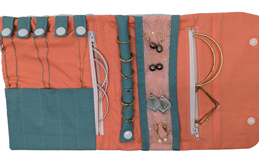 Pochette à bijoux de voyage "Combi" vert