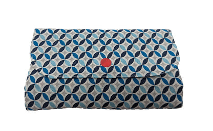 Sac pliable bleu avec rosaces