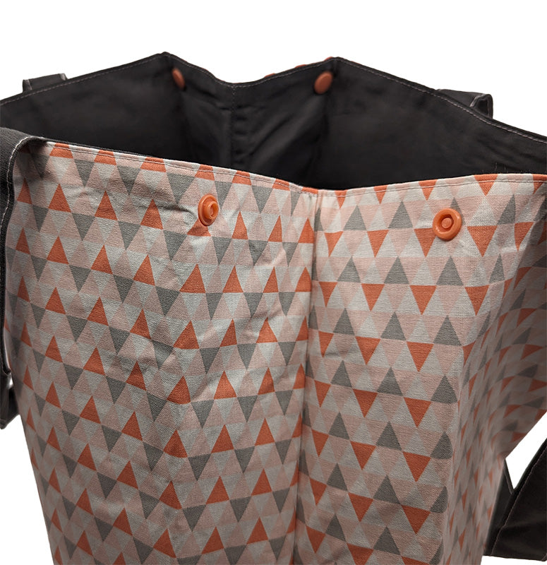 Sac à pressions "Triangles" gris