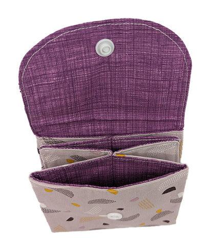 Porte-monnaie origami violet