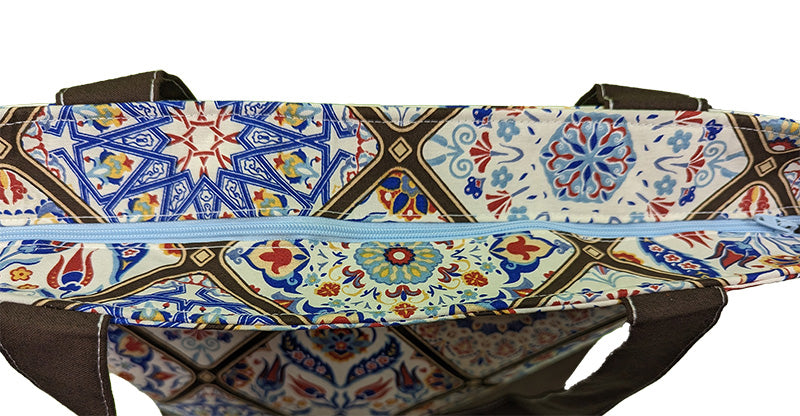 Sac bicolore zippé "Vitrail"
