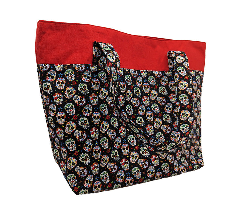 Sac bicolore pression aimantée "Red Sculls"