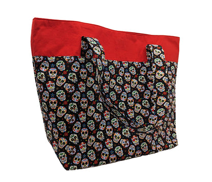 Sac bicolore pression aimantée "Red Sculls"