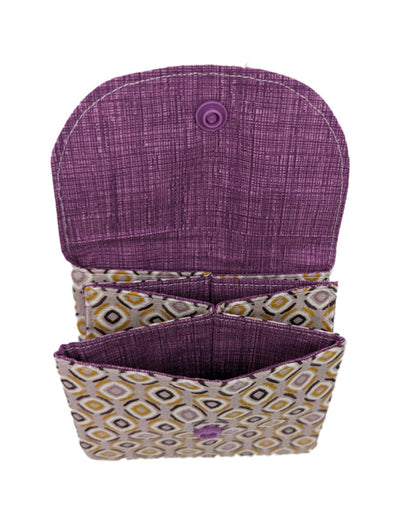 Porte-monnaie origami losanges violets